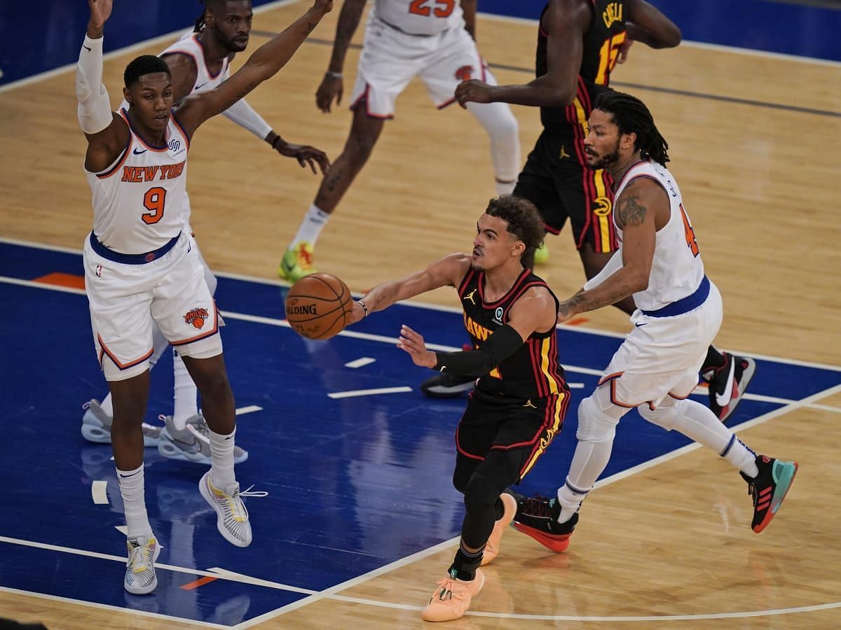 Trae Young irritated the New York Knicks in last season's playoffs. [Photo: Sports Illustrated]