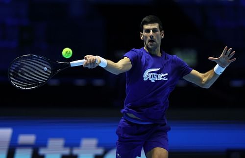 Novak Djokovic ahead of the 2021 ATP Finals