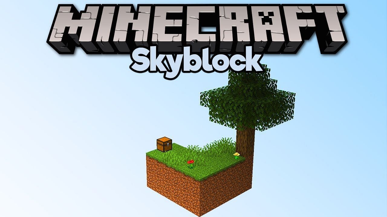 This map can be used to play skyblock on Minecraft Bedrock Edition (Image via YouTube)