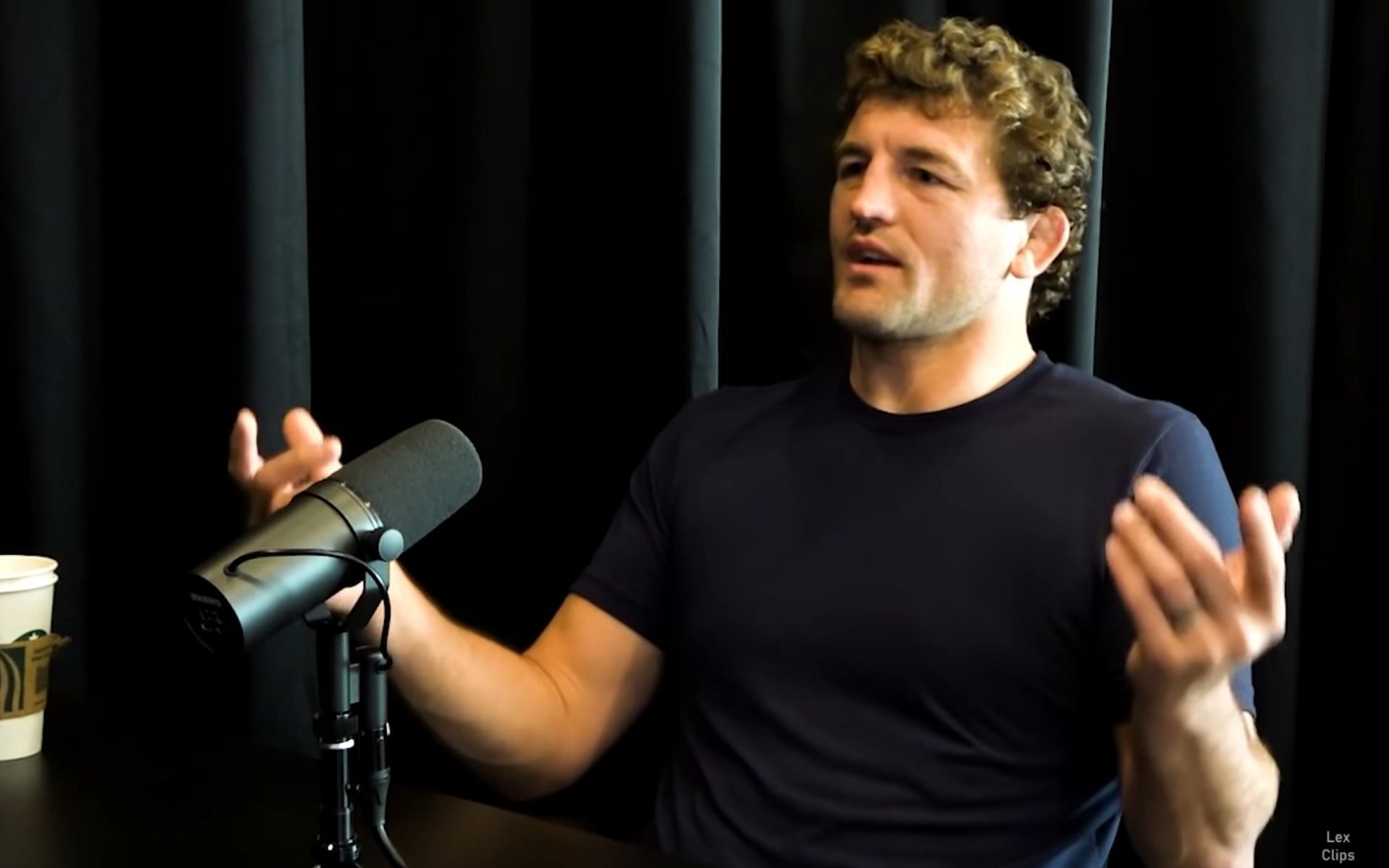 Ben Askren in an interview with Lex Fridman. Image credits: Youtube/Lexclips