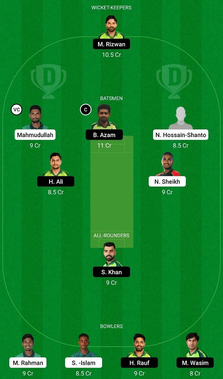 BAN vs PAK Dream11 Fantasy Tip #2