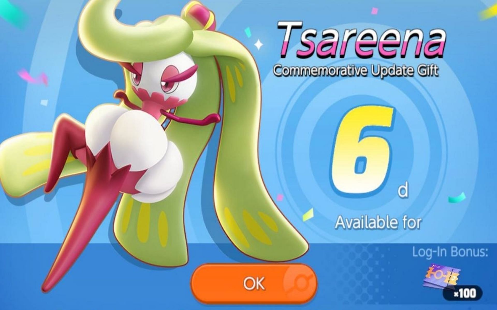 Tsareena looks to be coming after the December 9th update (Image via TiMi Studios)