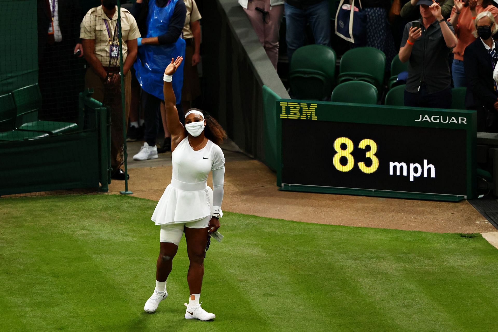 Serena Williams had retired in her first-round match at Wimbledon 2021 due to a hamstring injury
