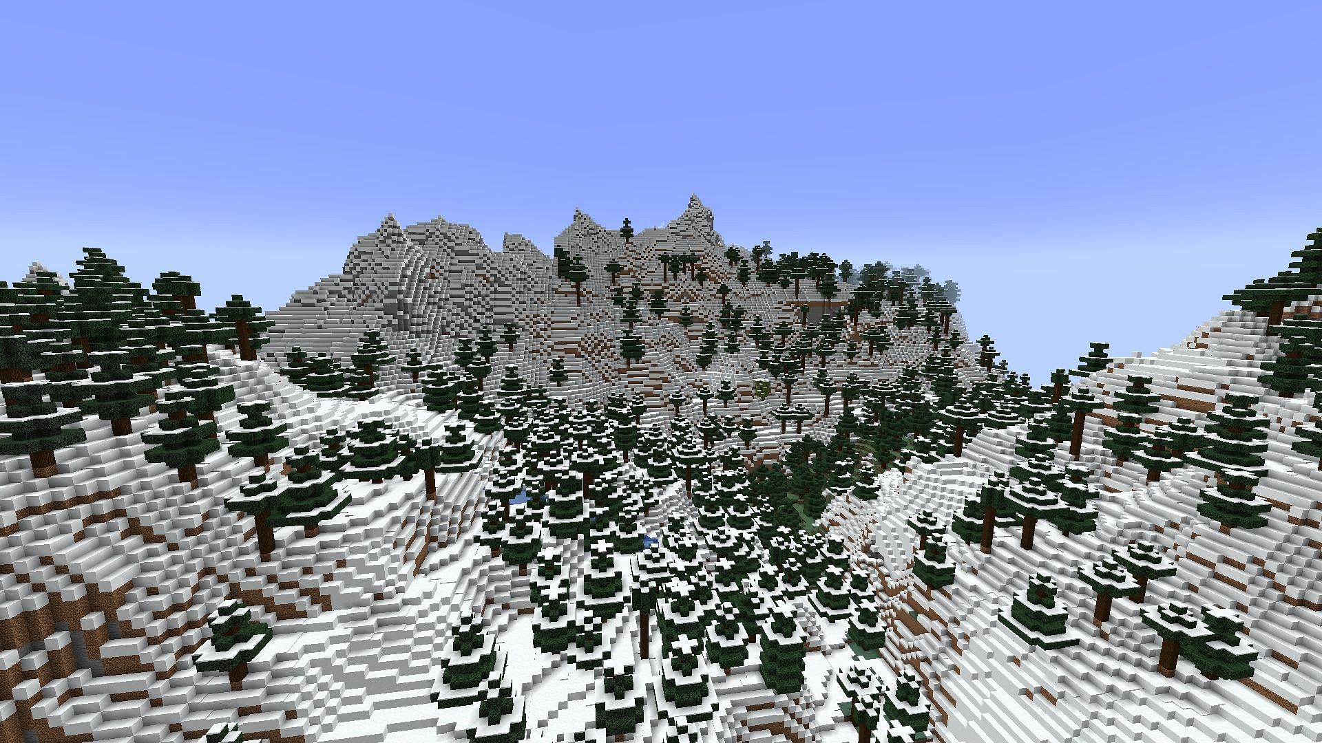 New mountain biome (Image via Minecraft)