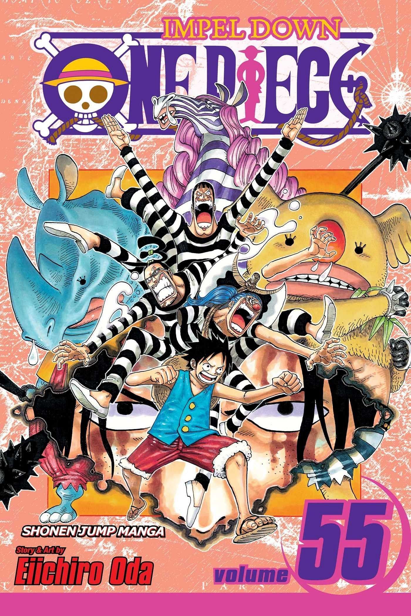 The cover art for One Piece Volume 55 (Image via Shueisha)