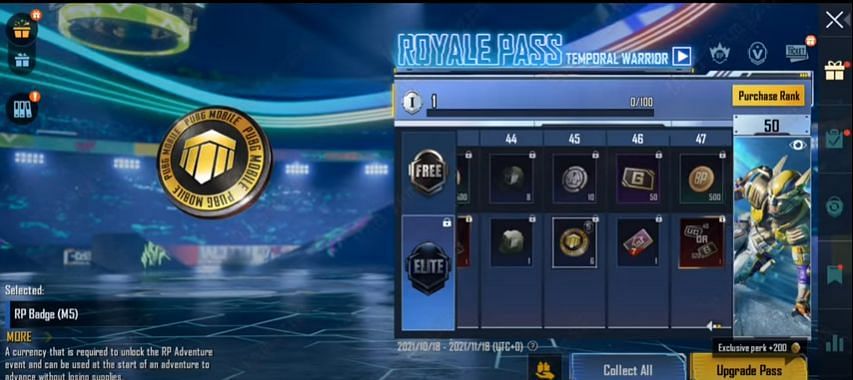 BGMI RP M5 rank 45 reward leak (Image via Mad Tamizha YT)