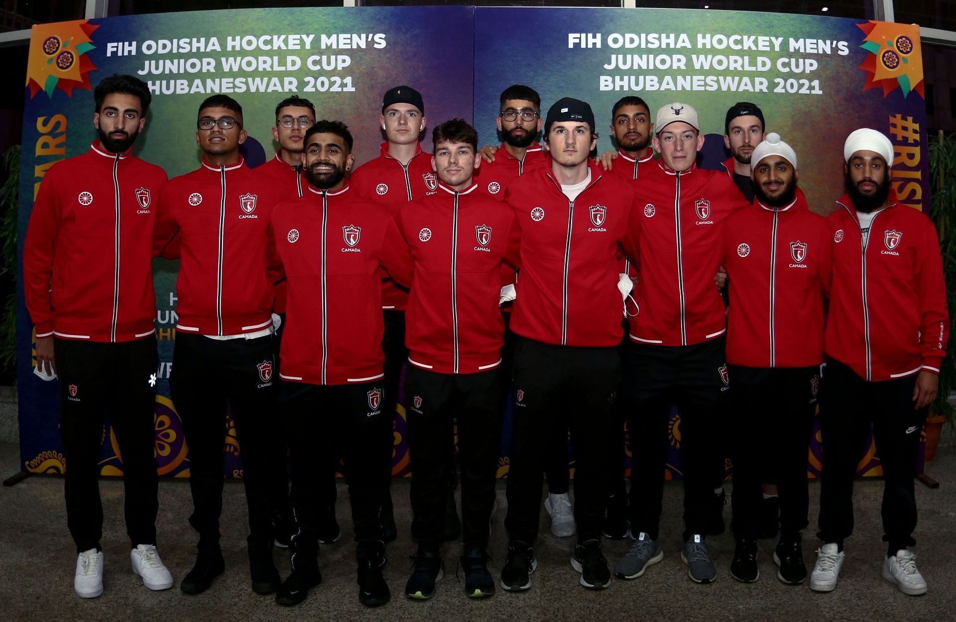 The Canadian junior hockey team on arrival at Bhubaneshwar. (PC: Hockey India)