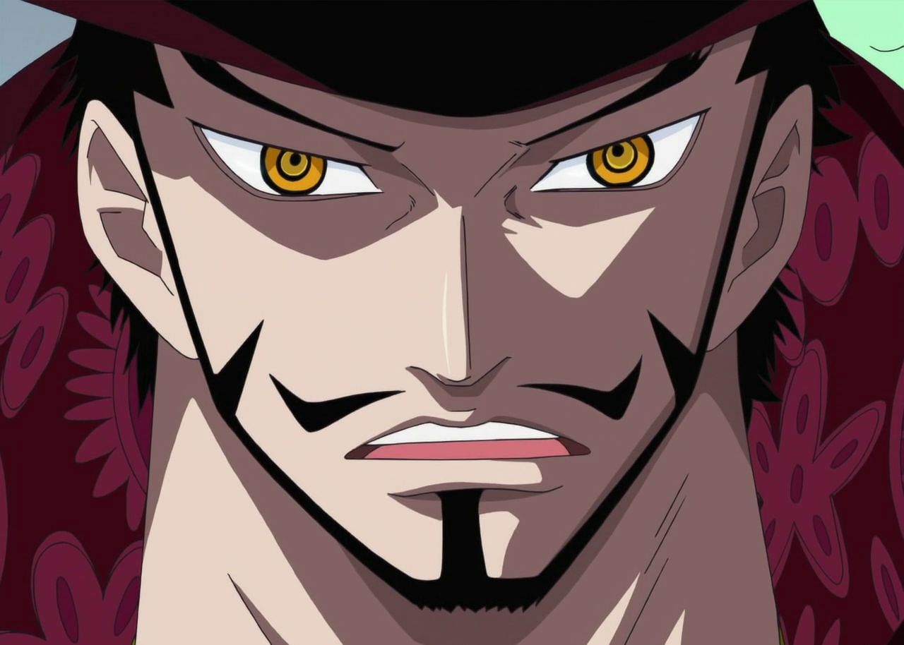 The literal and figurative Hawk Eyes for which Dracule Mihawk is known for (Image via Toei Animation)