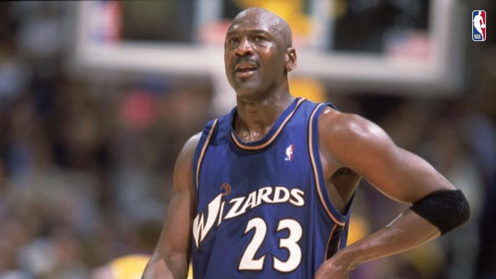 Michael Jordan with the Washington Wizards.