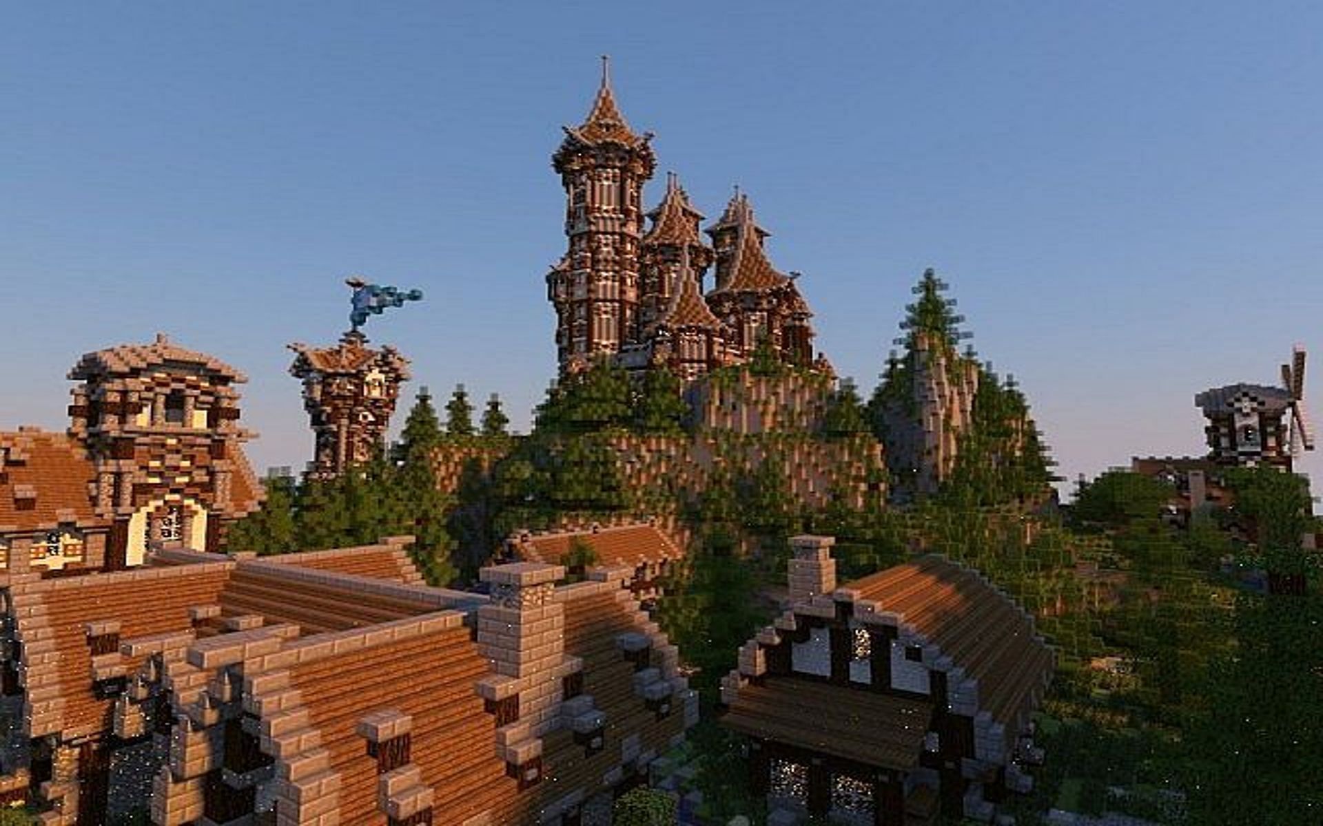 Castles are just one thing for players to build in-game. Image via Minecraft.