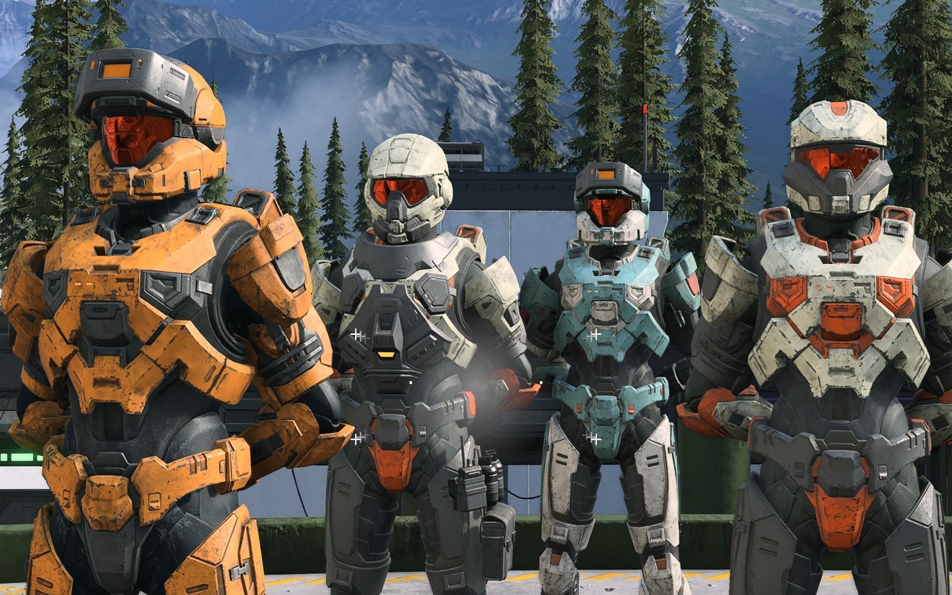 Player controlled Spartans in Halo Infinite. (Image via 343 Industries)