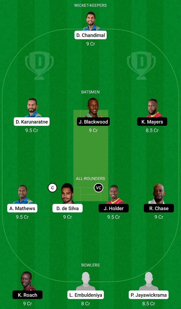 SL vs WI Dream11 Fantasy Tip #2