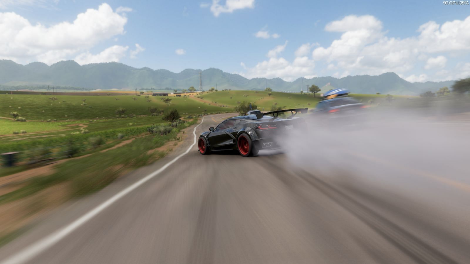 The game's beautiful sceneries and smoky tires is the perfect combo (Screengrab from Forza Horizon 5)