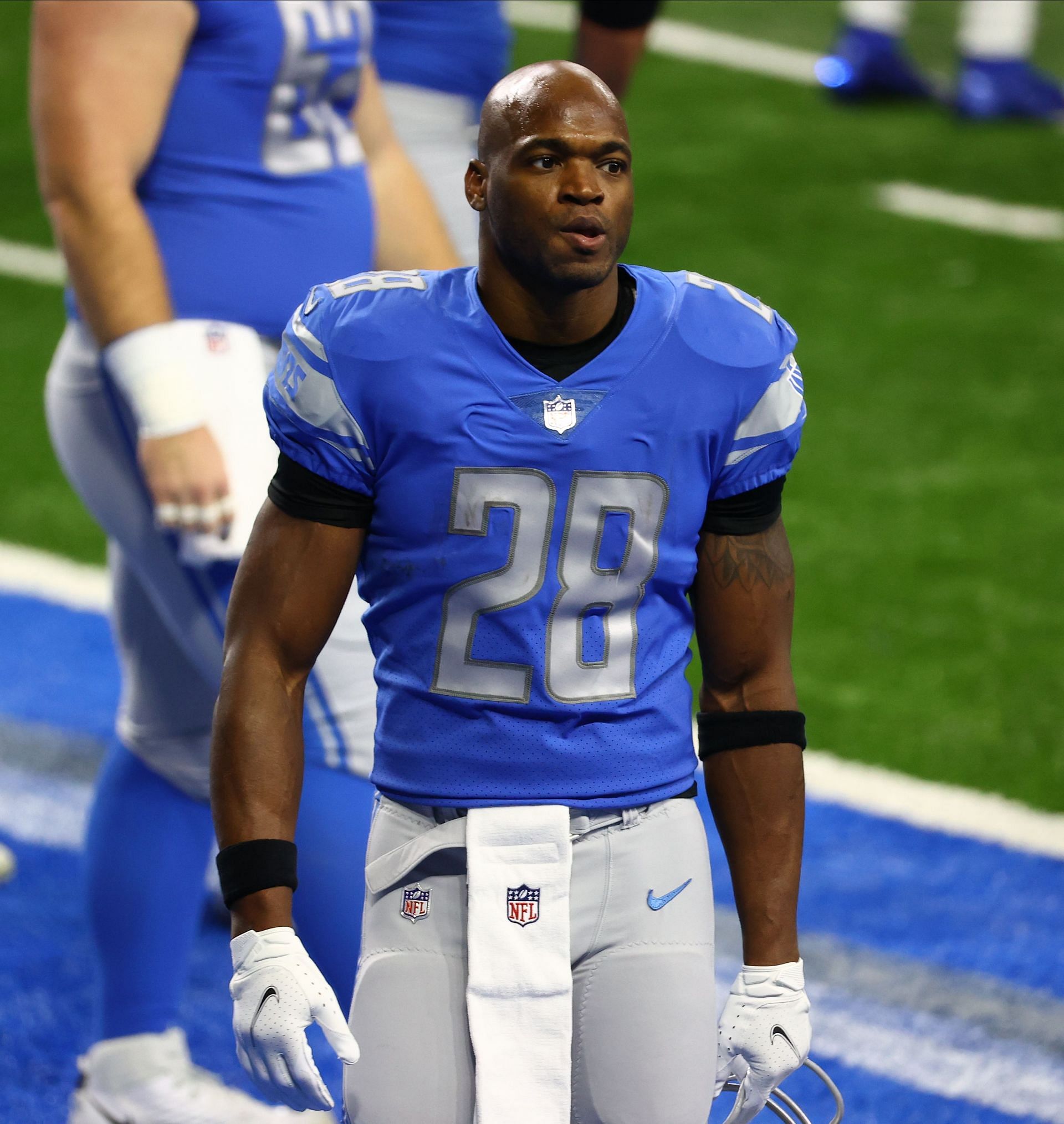 RB Adrian Peterson during his time with the Detroit Lions