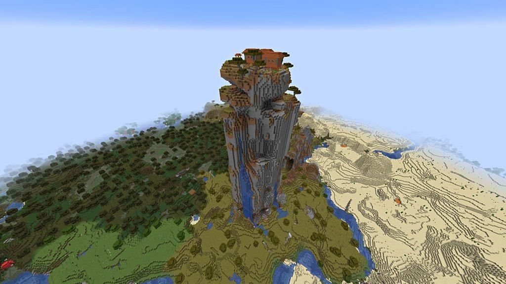 A fascinating seed (Image via Minecraft)