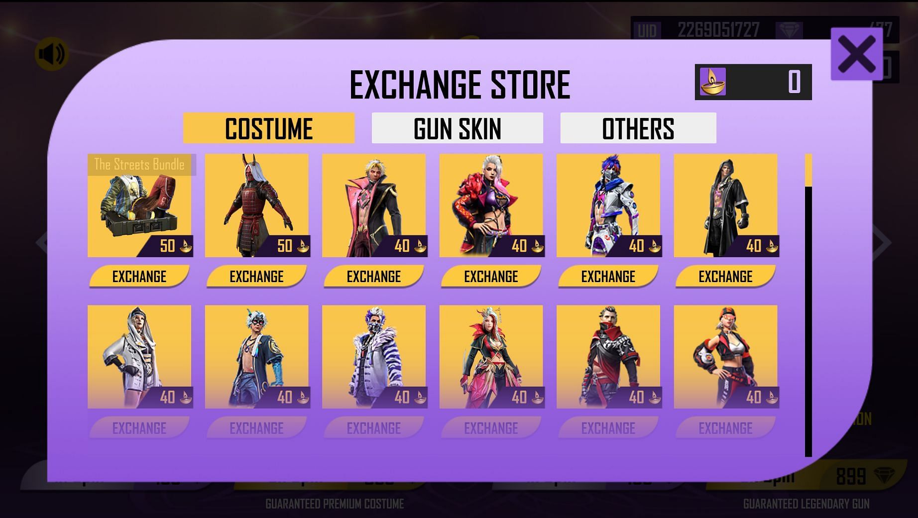 The Exchange Store (Image via Free Fire)