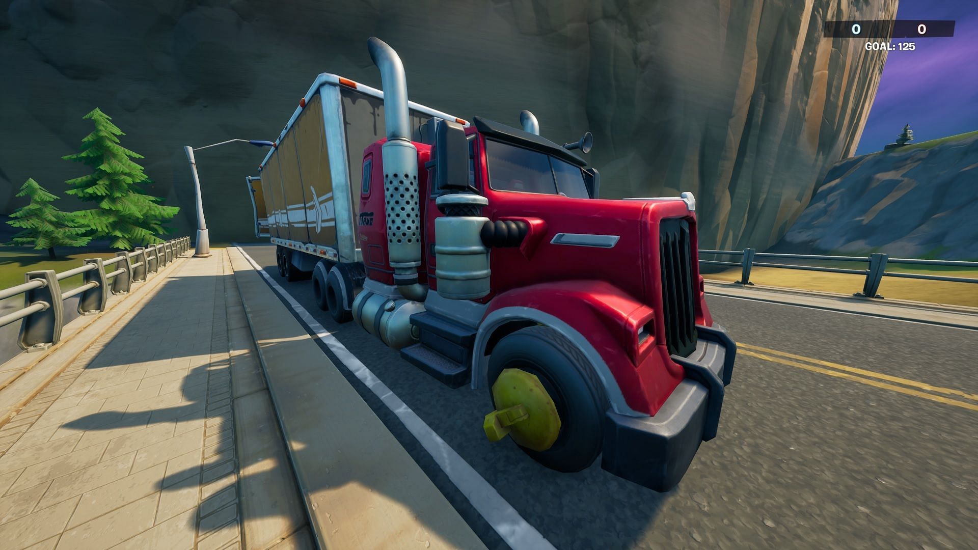 Fortnite has vehicles on every corner now, including semi trucks. (Image via Epic Games)