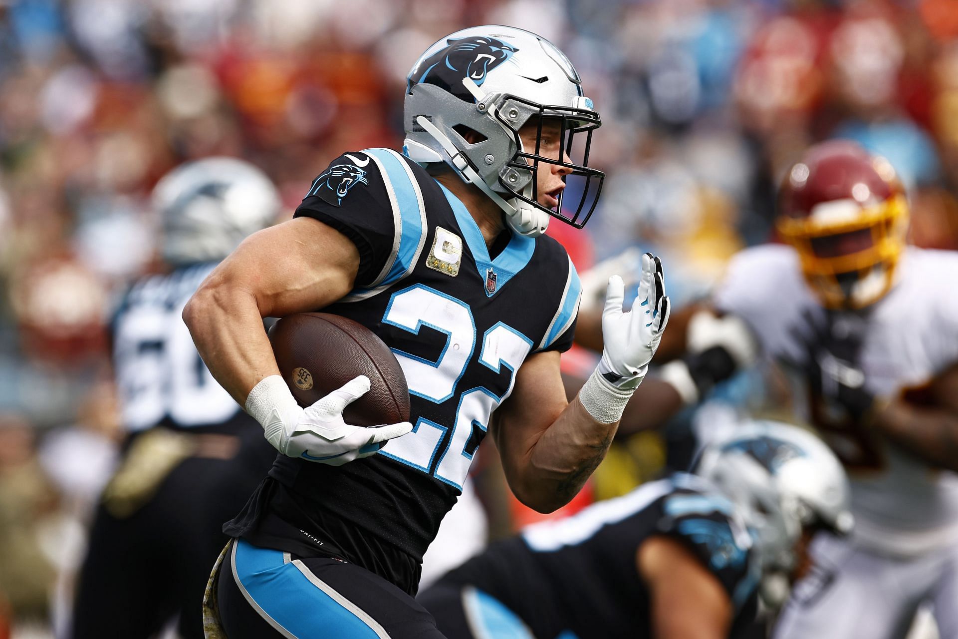 Christian McCaffrey is done for the season (Photo: Getty)