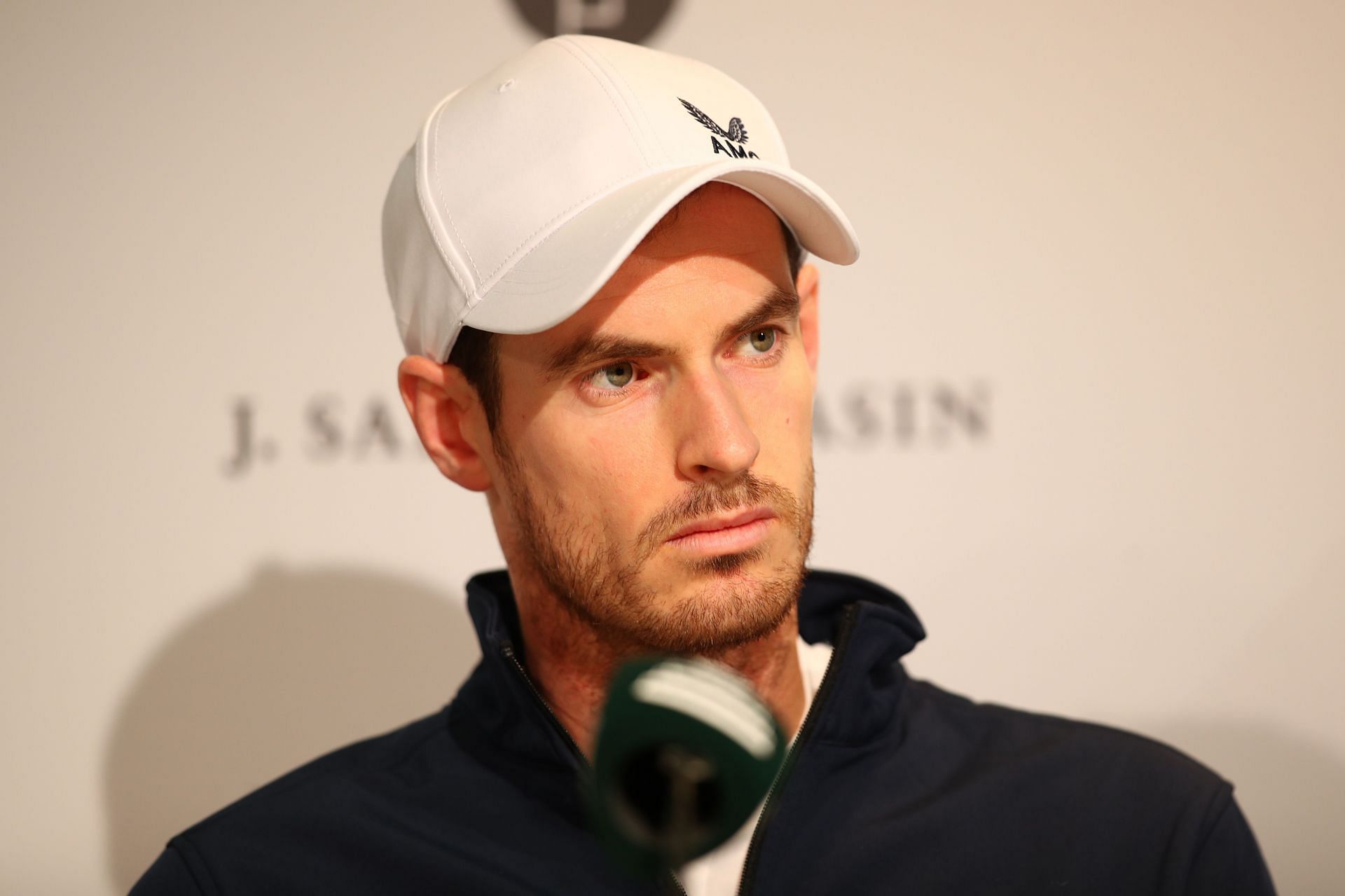 Andy Murray speaking to members of the media ahead of the 2019 Davis Cup