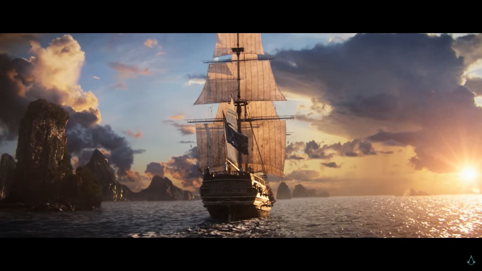 Sailing into the sunset (Image via Assassin&#039;s Creed: Black Flag)