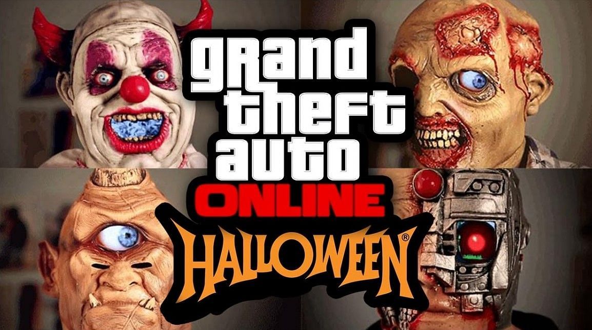 GTA Online&#039;s creepy masks in 2021 (Image via Sportskeeda.com)