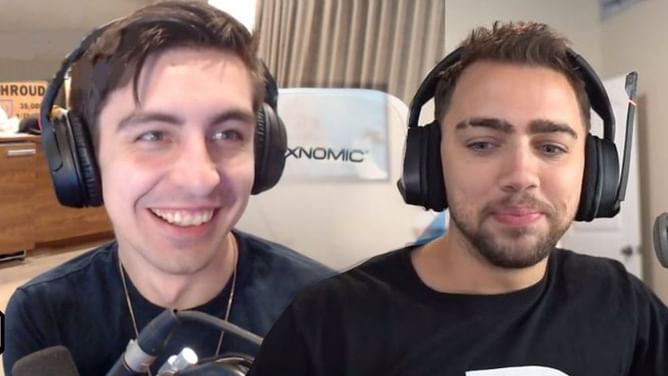Shroud takes a dig at Mizkif's breakup with Maya Higa, leaving him rolling off his chair