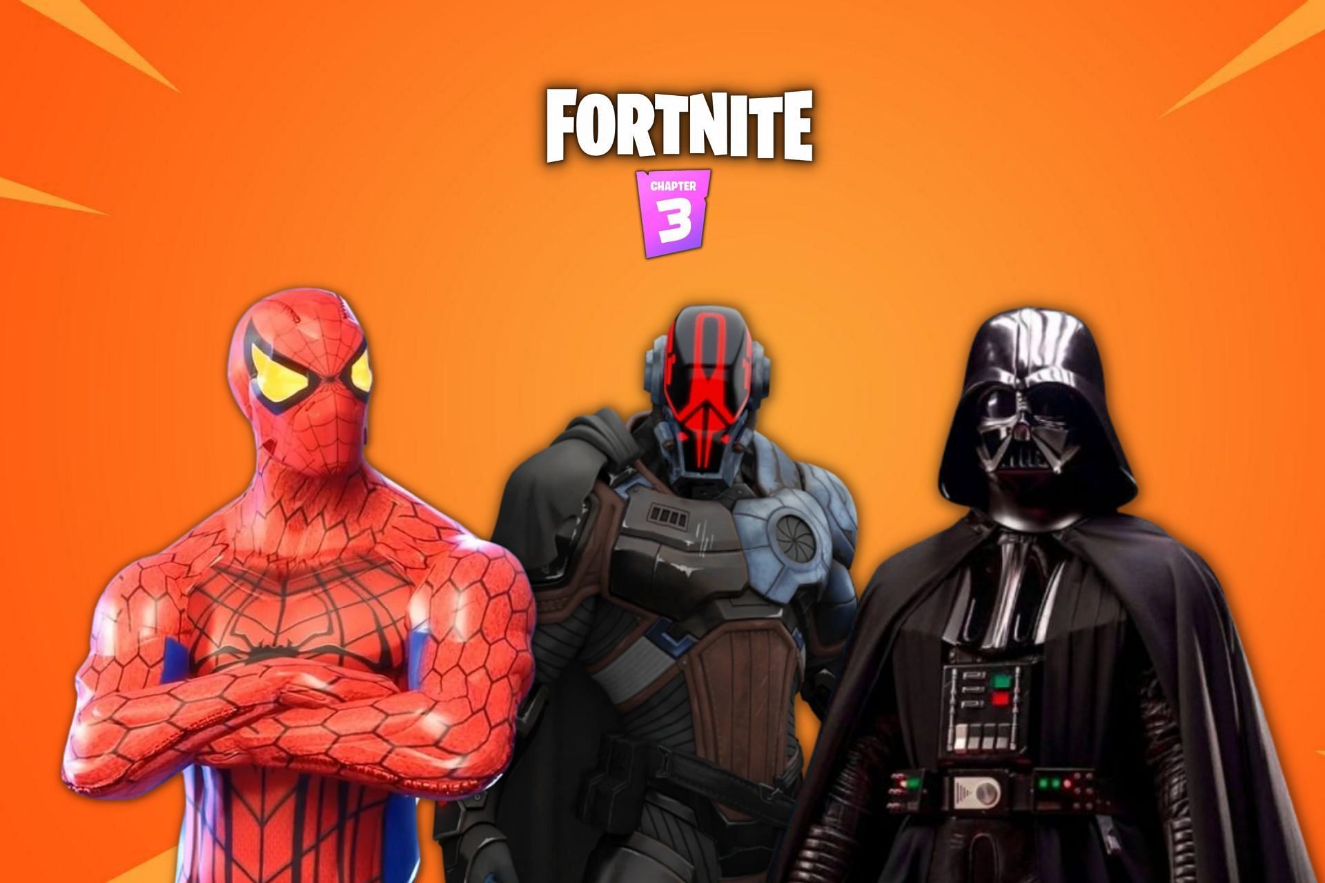 The Foundation, Darth Vader and Spider-Man might arrive with Fortnite Chapter 3 Season 1 Battle Pass (Image via Sportskeeda)
