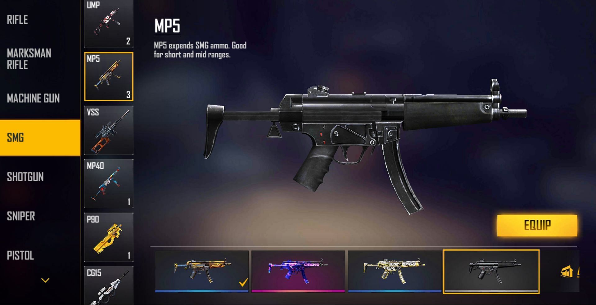 MP5 (Image via Free Fire)