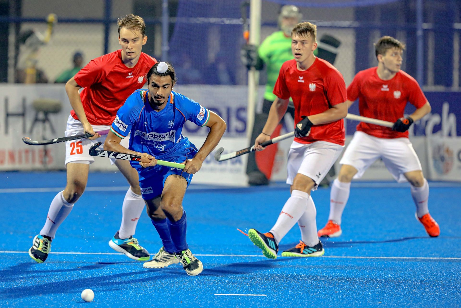Araijeet Singh Hundal in action at the ongoing FIH Junior Hockey World Cup. (PC: Hockey India)