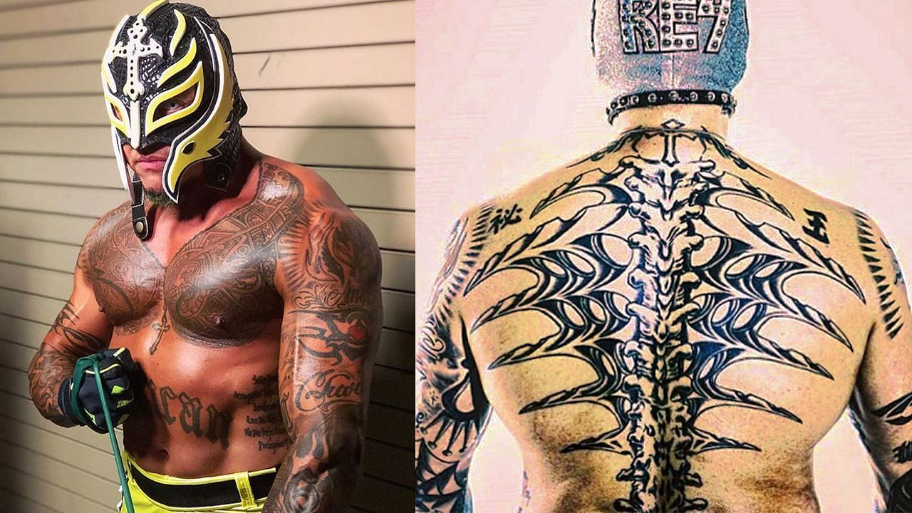 Rey Mysterio&#039;s body is covered with a lot of interesting tattoos