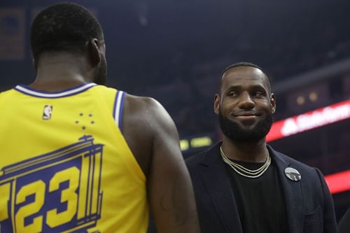 Los Angeles Lakers forward LeBron James and Golden State Warriors forward Draymond Green