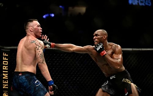 Kamaru Usman vs. Colby Covington at UFC 245. [Image courtesy: @ufc via Twitter]