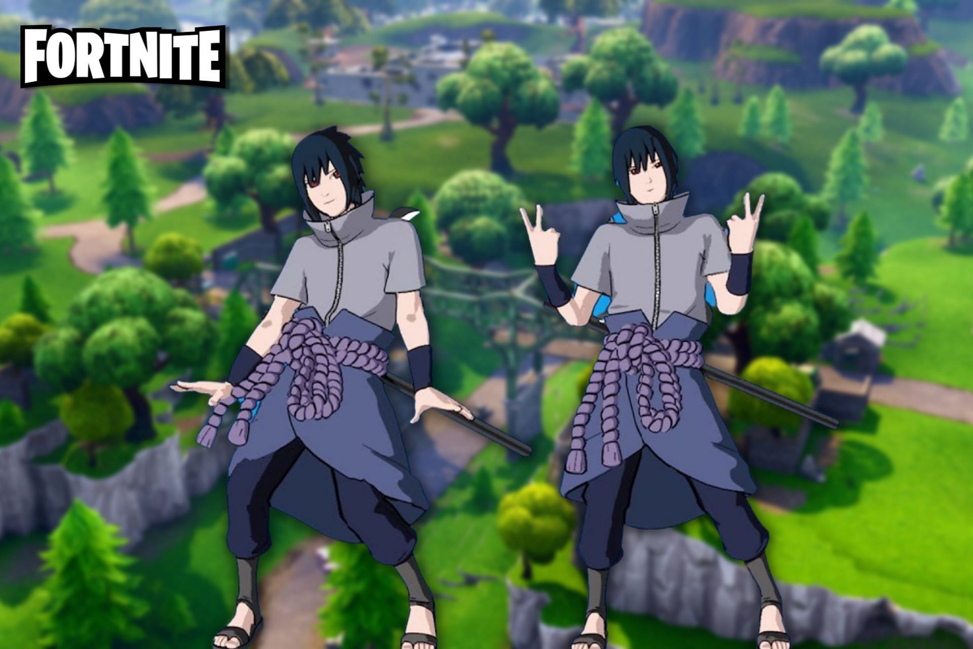 Sasuke doing Fortnite emotes (Image via Sportskeeda)
