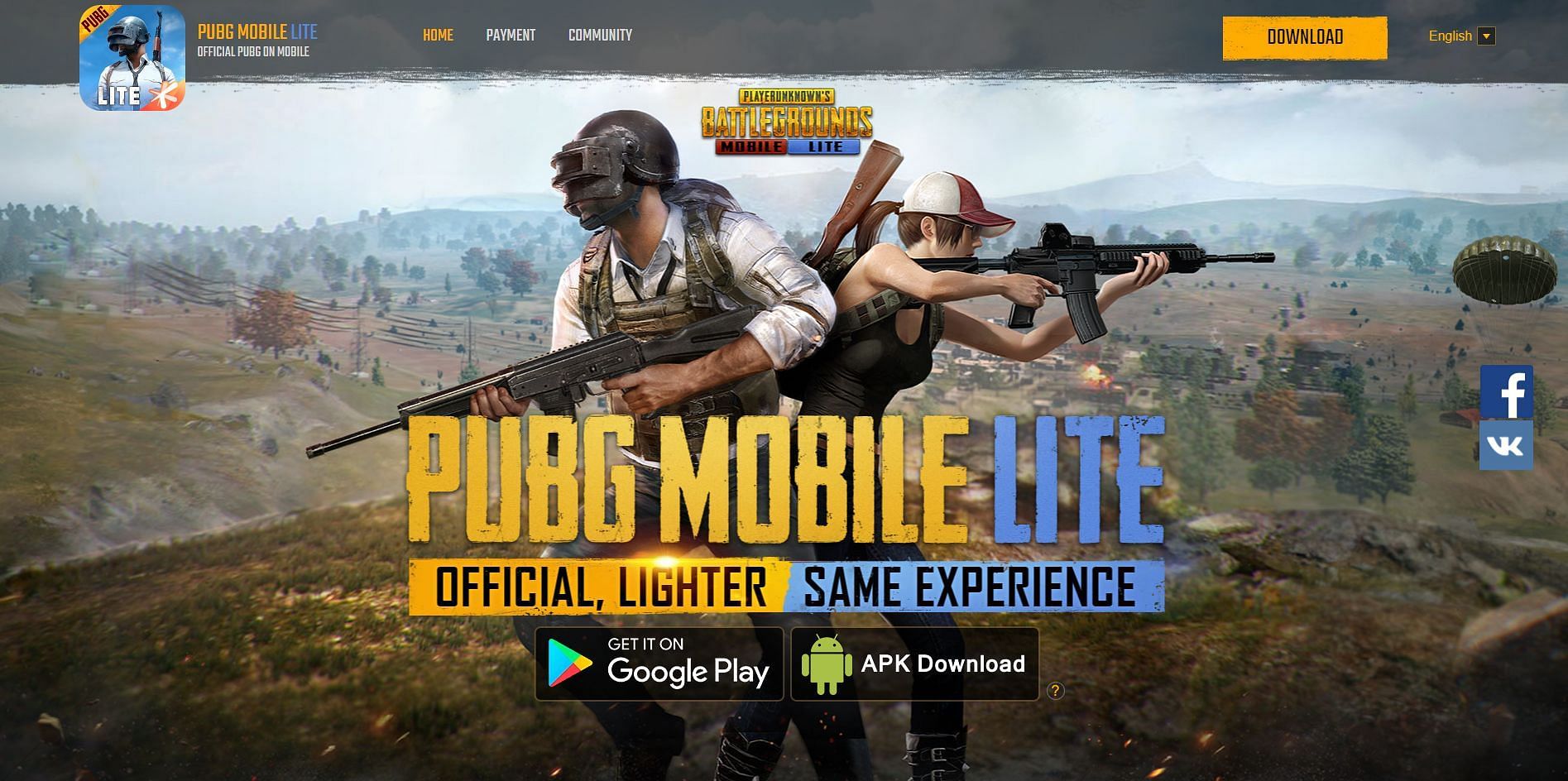 Pressing the APK download button will commence the download (Image via Free Fire)