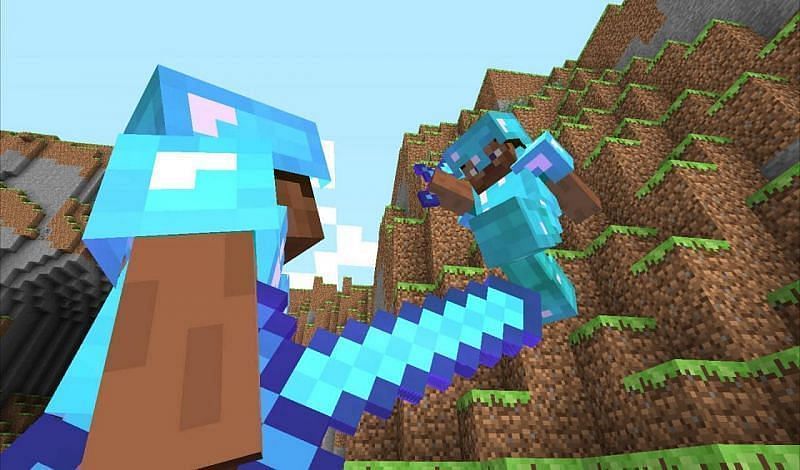 Minecraft duel servers help players improve in PvP skills (Image via Sportskeeda)