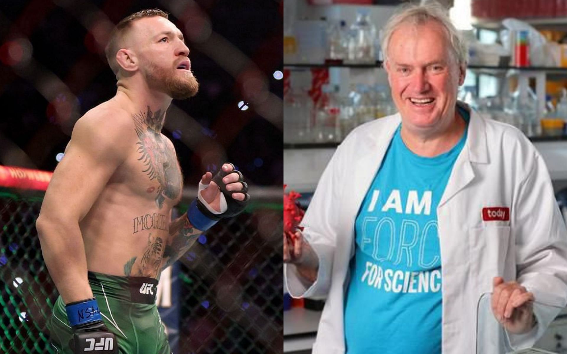 Conor McGregor has teased an Irish immunologist after backlash over his recent vaccination tweet (second pic via: Conor McGregor&#039;s Twitter)