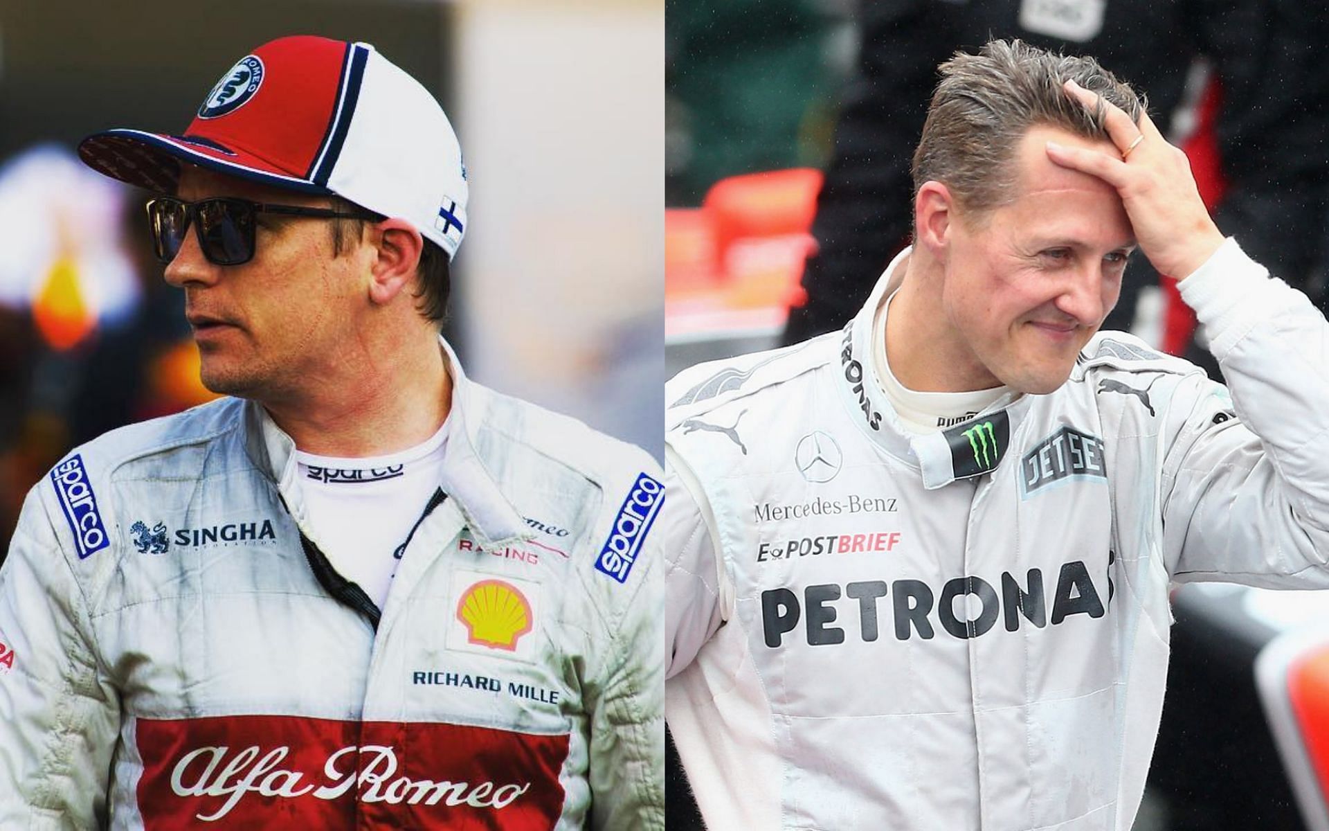 Kimi R&auml;ikk&ouml;nen and Michael Schumacher (via Instagram: @kimimatiasraikkonen, formula1.com)