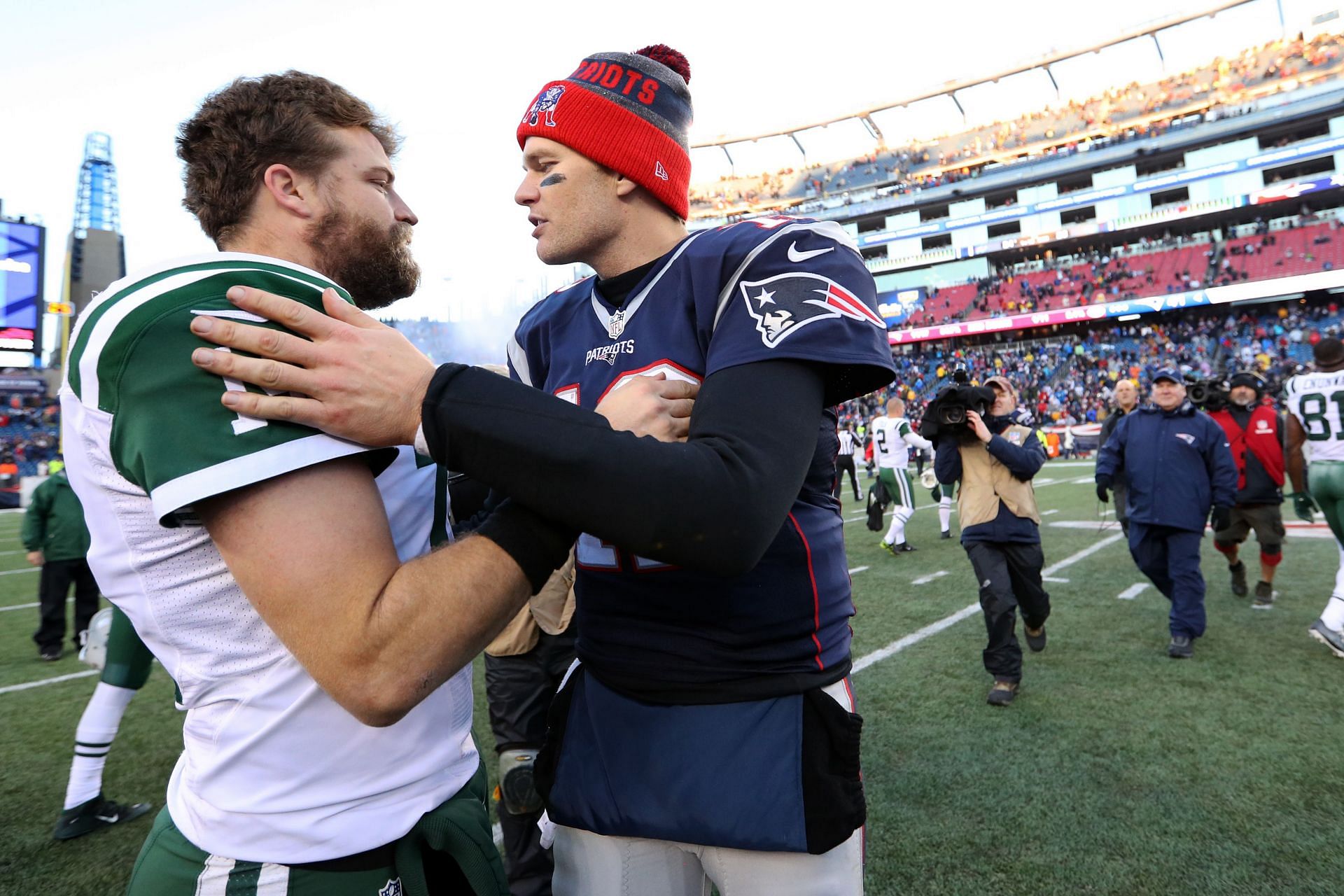 Fitzpatrick and Brady after a December 2016 meeting in New England (Photo: Getty)