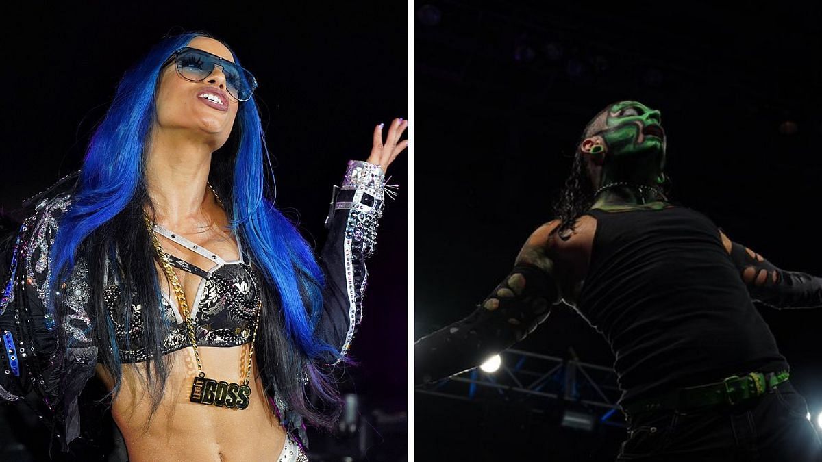 Sasha Banks (left); Jeff Hardy (right)