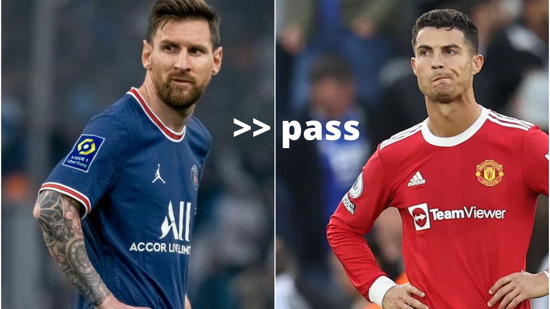 Lionel Messi is one of the few who have better short pass stats than Cristiano Ronaldo in FIFA 22 (Image via Sportskeeda)