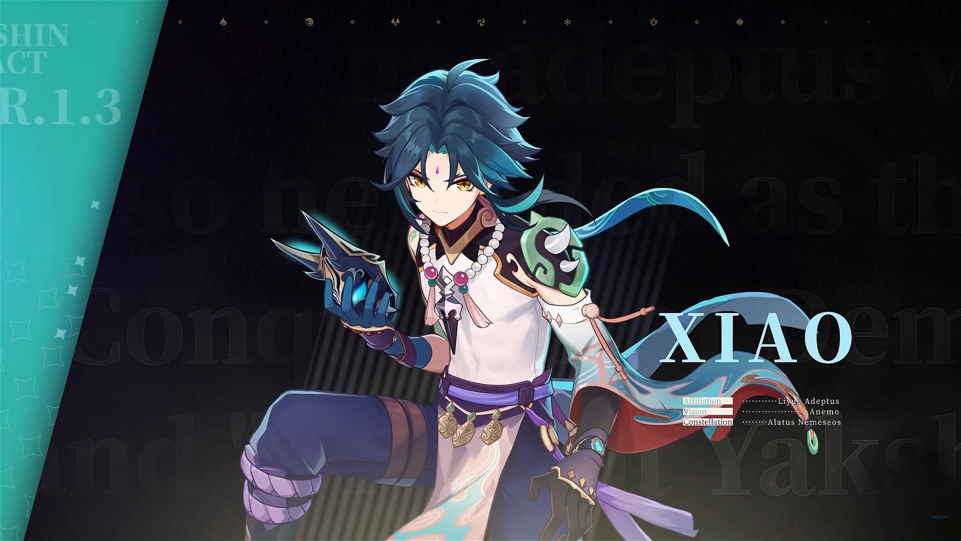 Xiao, 5-star Anemo-polearm user (Image via Genshin Impact)