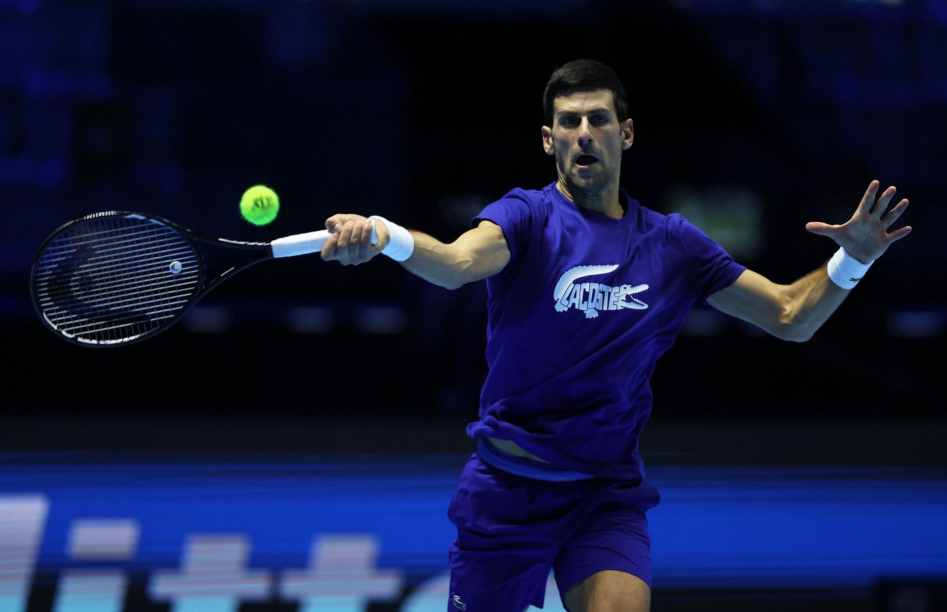 Novak Djokovic preparing ahead of the 2021 ATP Finals