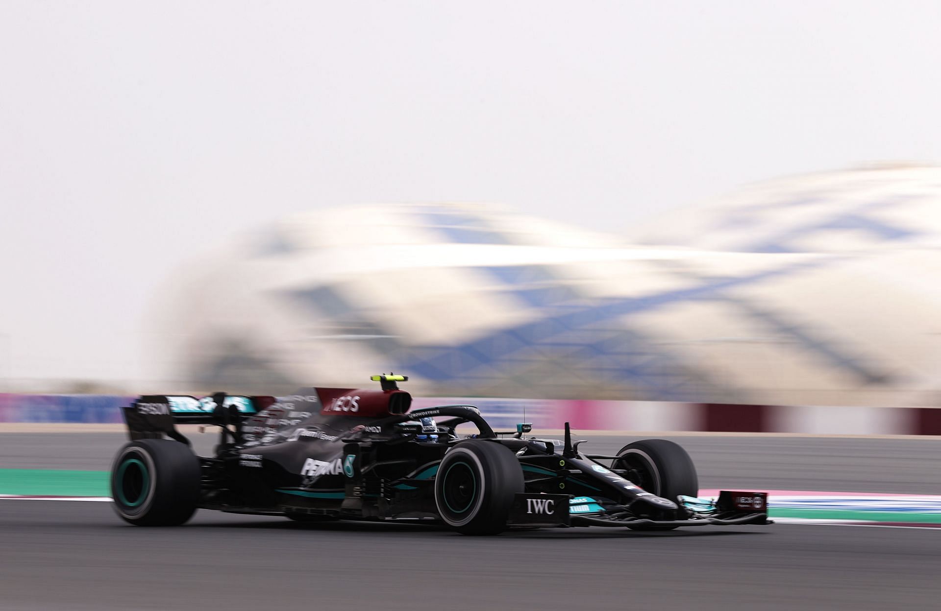Valtteri Bottas outpaced Lewis Hamilton in FP2 of the Qatar Grand Prix . (Photo by Lars Baron/Getty Images)