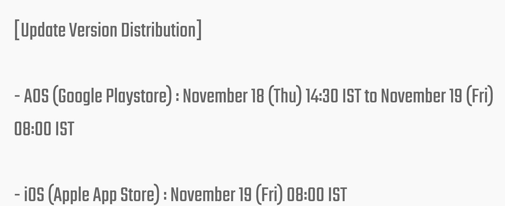 These are the exact timings of the upcoming BGMI 1.7 update (Image via BGMI)