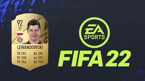 Robert Lewandowski is phenomenal in FIFA 22 (Image via Sportskeeda)