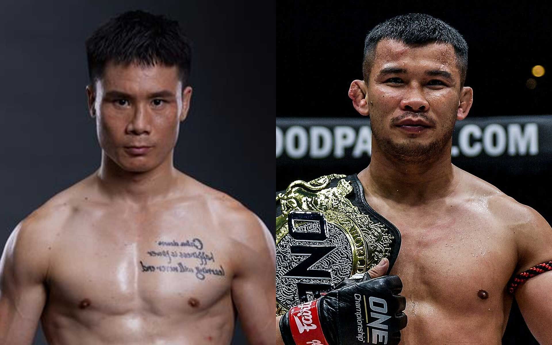 Qiu Jianliang (left) would feel honored to fight legend Nong-O Gaiyanghadao (right) [Photo courtesy of ONE Championship]