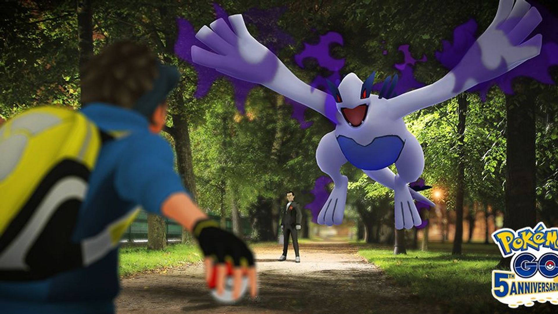 Giovanni could be battled during the Diwali event. After defeating him, players were rewarded with the chance to catch a shadow Lugia (Image via Niantic)
