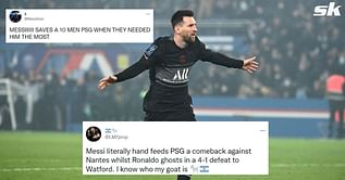 Twitter explodes as Lionel Messi ends Ligue 1 goal drought in PSG's 3-1 win over Nantes