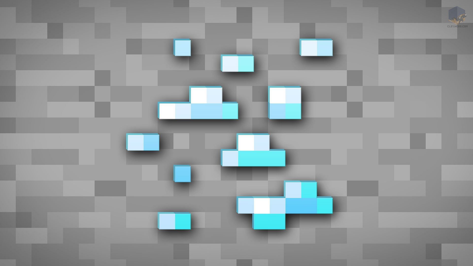 Diamond ore in Minecraft (Image via DeviantArt/Minecraft)