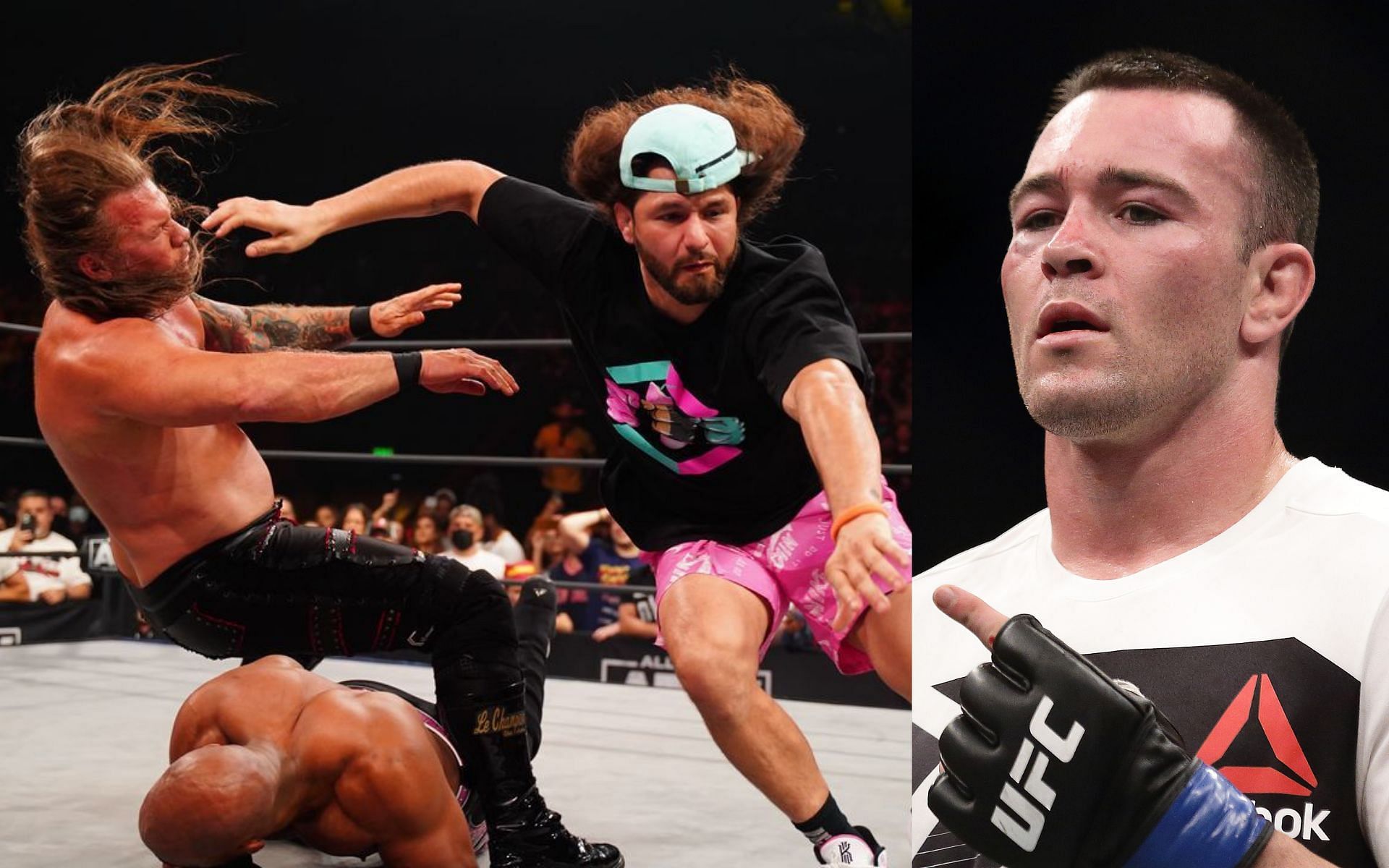 Colby Covington (right) shoots down possibility of going on AEW [Right image credit: SkySports]